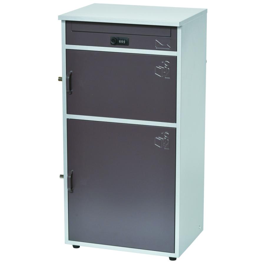 郵便ポスト付き宅配ボックス リシムミドル THB-382BR ブラウン