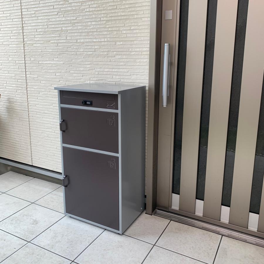 郵便ポスト付き宅配ボックス リシムミドル THB-382BR ブラウン