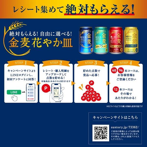 金麦 サントリー 350 ml 2ケース 48本 絶対もらえる キャンペーン 送料