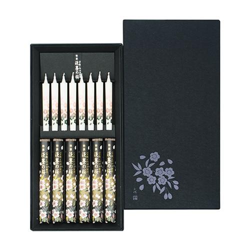 お線香 贈答用 進物用線香 日本香堂 特撰淡墨の桜絵ローソク : 丸広