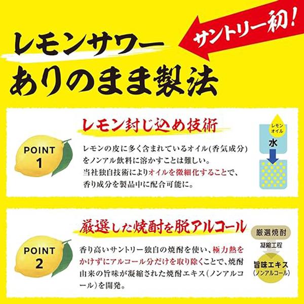 レモンサワー ノンアル ノンアルコール チューハイ サントリー のんある晩酌 レモン サワー 350ml 24本 2ケース 48本 のんある気分 新商品 缶 送料無料 一部除 | サントリー のんある気分 | 02