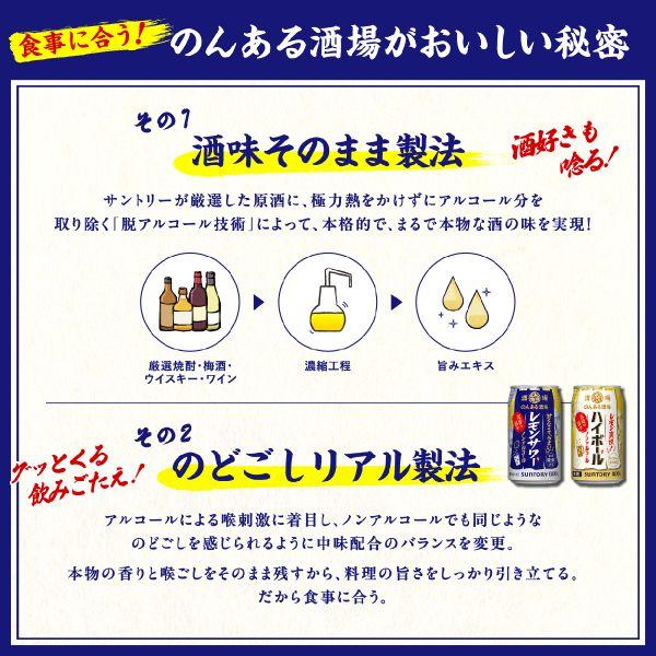 サントリー のんある酒場 レモンサワー 350ml 48本 2ケース 指定地域送料無料 ノンアルコール チューハイ 酎ハイ 大容量 まとめ買い | サントリー のんある気分 | 03