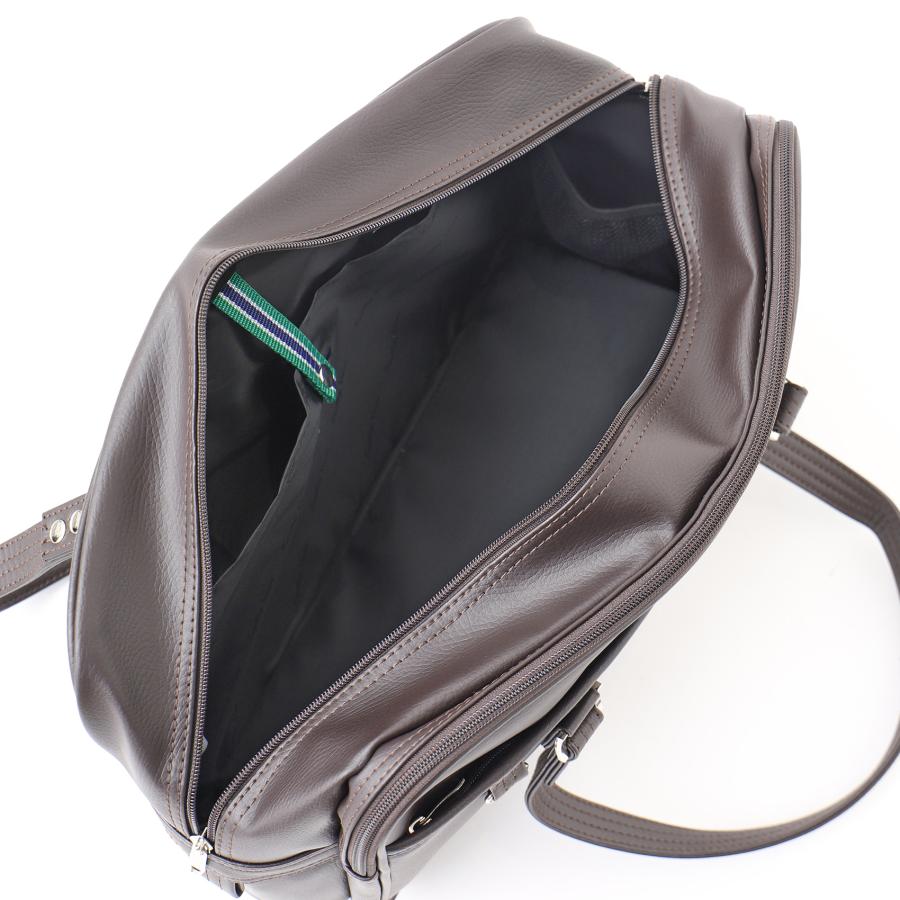 イーストボーイ Venus 合皮バッグ（チョコ×シルバー） スクバ スクール