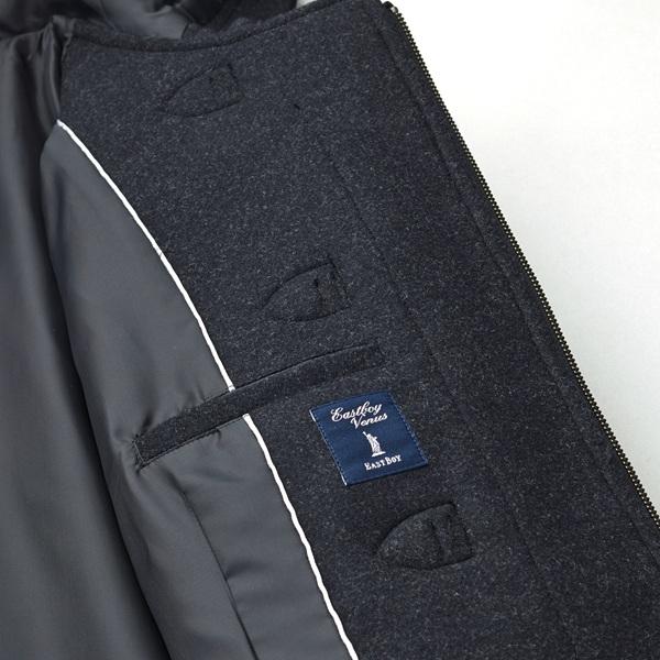 未使用級 イーストボーイヴィーナス ウール アンゴラ ダッフルコート グレー M 未使用級 イーストボーイヴィーナス ウール アンゴラ ダッフルコート