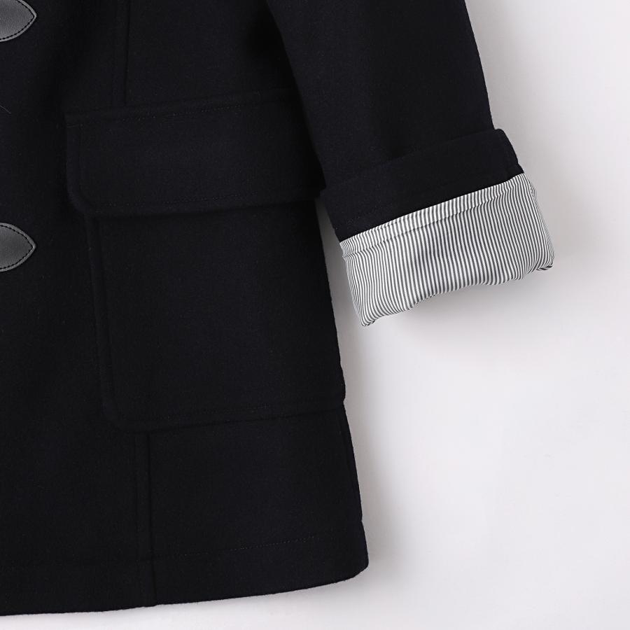 【美品】　イーストボーイ　ダッフルコート　フードあり　アンゴラ混　黒 EAST BOY（イーストボーイ）のダッフルコートは制服通販のカンコー