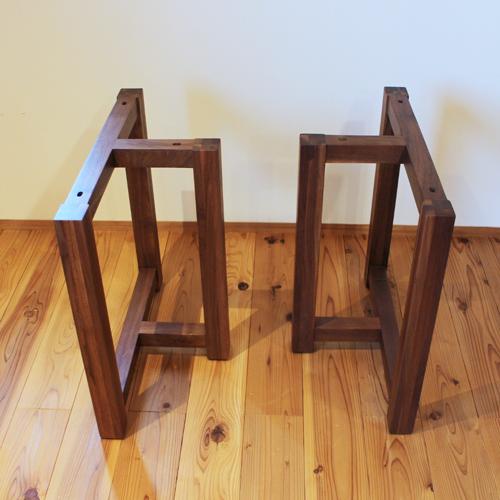 リビングダイニングテーブル 兼用脚 ウォールナット無垢 木製脚 無垢天