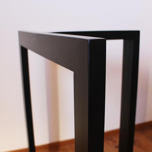 リビングダイニング テーブル 兼用脚 スチール 黒 ウォールナット 無垢