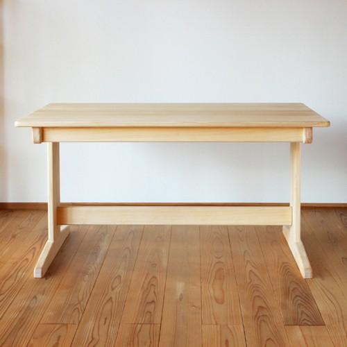 ひのきベンチダイニングテーブル W130×D60cm 4人用 国産桧無垢 天然木製 サイズオーダー 単品 おしゃれ 日本製 送料無料