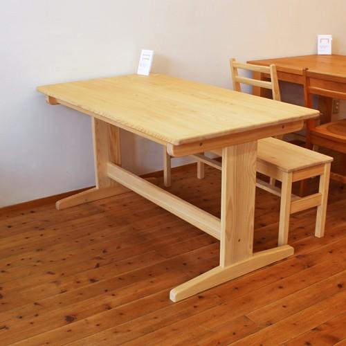 ひのきベンチダイニングテーブル W130×D60cm 4人用 国産桧無垢 天然木製 サイズオーダー 単品 おしゃれ 日本製 送料無料