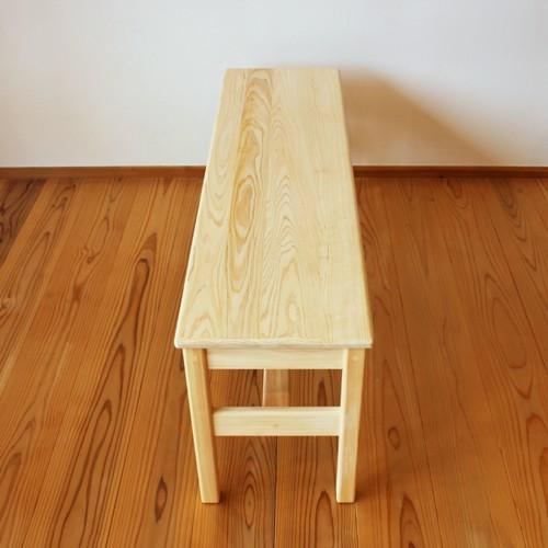 ひのきベンチ 板座 ダイニングベンチ サイズオーダー 国産ヒノキ無垢