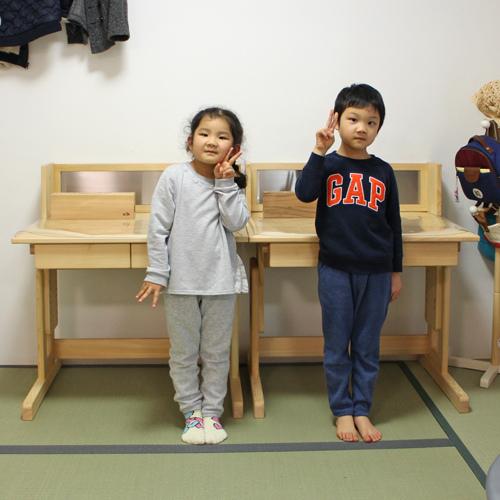 学習机 学習デスク ひのき 無垢 コモ S型 幅80×奥行60cm コンパクト 国産 ヒノキ 天然木製 勉強机 高さ調節 日本製_16