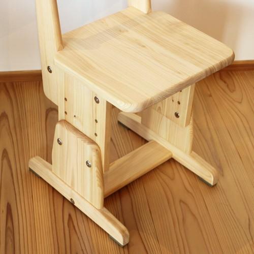 学習机椅子 ひのきスクールチェア 国産桧無垢 天然木製 高さ調節
