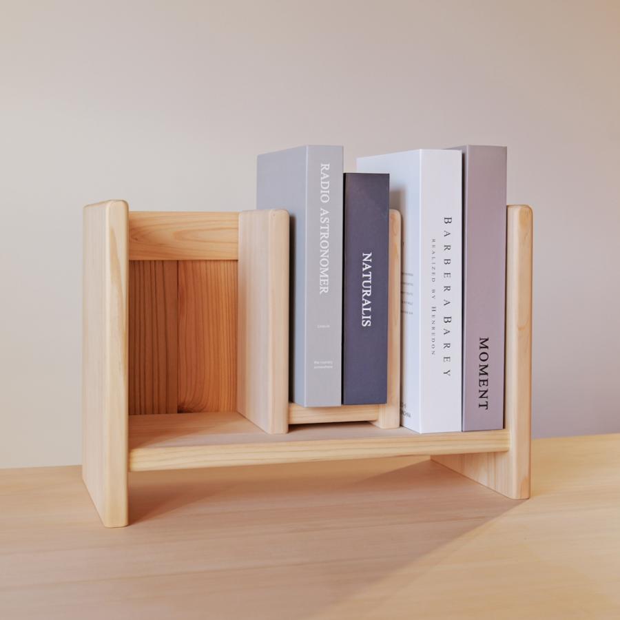 ブックスタンド おしゃれ 本立て 木製 卓上 無垢 ひのき 杉 国産 本棚 bookstand｜marui-kagu｜07