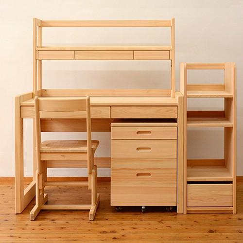 学習机 木製 オシャレ 学習デスク ひのき 無垢 フレームデスク M型 幅