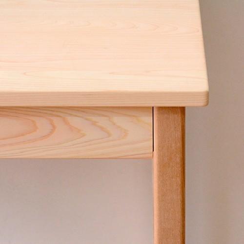 学習机 パソコンデスク 学習デスク ひのき スリム S型 幅80×奥行60cm