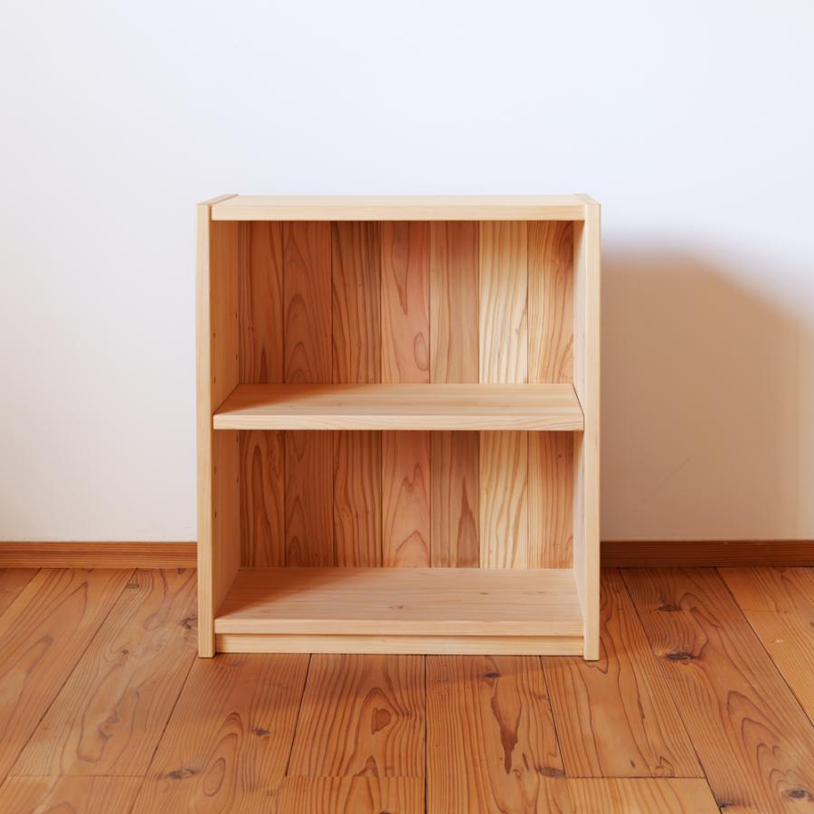 本棚 ロータイプ 机下収納 書棚 S型 53cm 木製 ヒノキ無垢 国産 本棚 ロータイプ 机下収納 書棚 S型 53cm 木製 ヒノキ無垢 国産