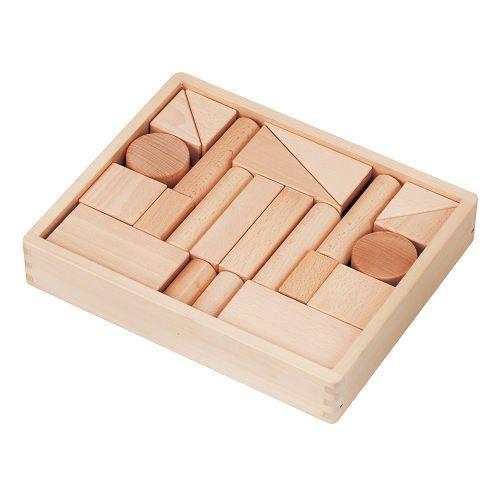 知育玩具 つみき 木製 木のおもちゃ ブナ 積み木 22ピース ギフト