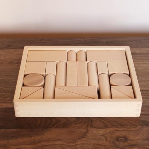 知育玩具 つみき 木製 木のおもちゃ ブナ 積み木 22ピース ギフト