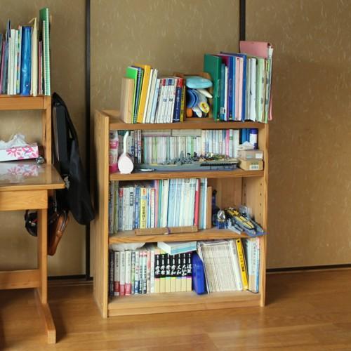 書棚 木製ラック 無垢 本棚 ロータイプ おしゃれ 中 裏板付 国産 杉