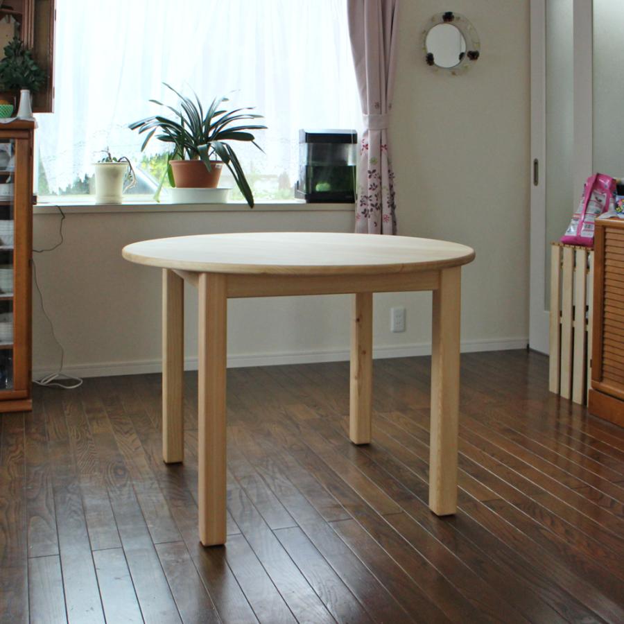 丸テーブル 100/70 ダイニングテーブル 3人〜4人用 円卓 丸型 国産ひのき無垢 天然木製 単品 日本製