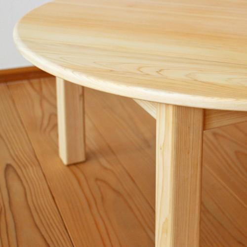 円卓 丸ローテーブル 75/33 ちゃぶ台 座卓 2人用 国産ひのき無垢 天然