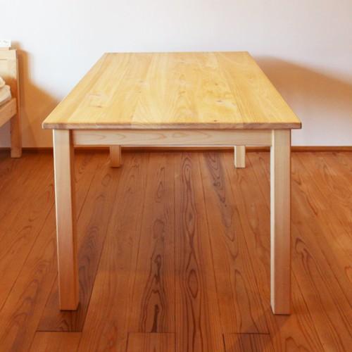 ひのき シンプル ダイニングテーブル 無垢 W180×D60cm 6人 国産ヒノキ 