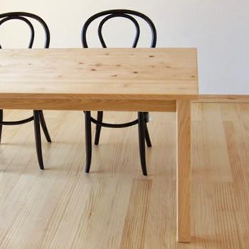 ダイニングテーブル おしゃれ 食卓 W120×D60cm 4人 国産 ヒノキ無垢 天然木製 サイズオーダー リビング学習机 単品 日本製 プレーン_1
