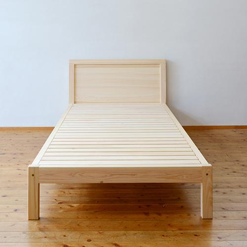 シングルベッド ひのき  マットレス用 ベッドフレーム パネルヘッドボード  国産 檜 無垢 木製 ヒノキ すのこ 日本製｜marui-kagu｜04