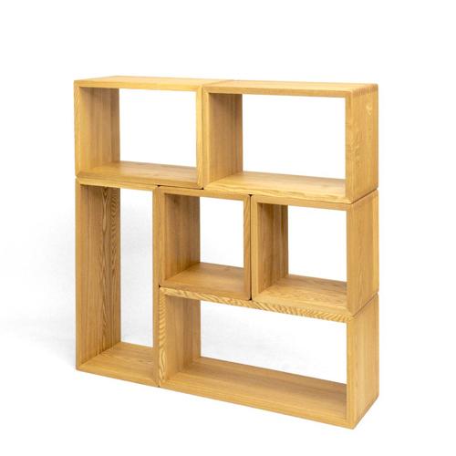 オープンラック 棚 木製 おしゃれ 80 ボックス 収納棚 シェルフ box ライト ダーク タモ 無垢 スリム 大 