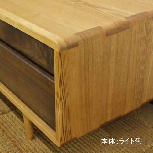 テレビボード おしゃれ 125cm 無垢 ウォールナット タモ 天然木 丸脚