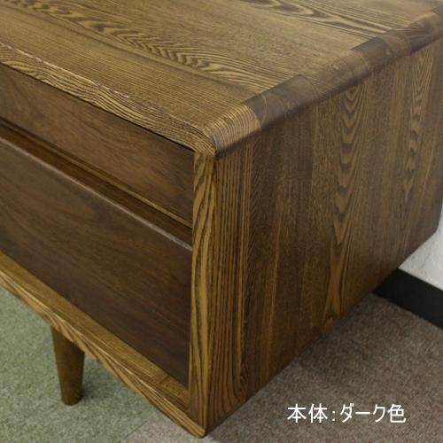 テレビボード おしゃれ 125cm 無垢 ウォールナット タモ 天然木 丸脚