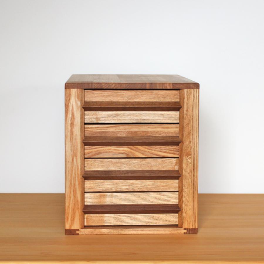 ミニチェスト 卓上 木製 おしゃれ 無垢 4段 幅39cm A4 タモ