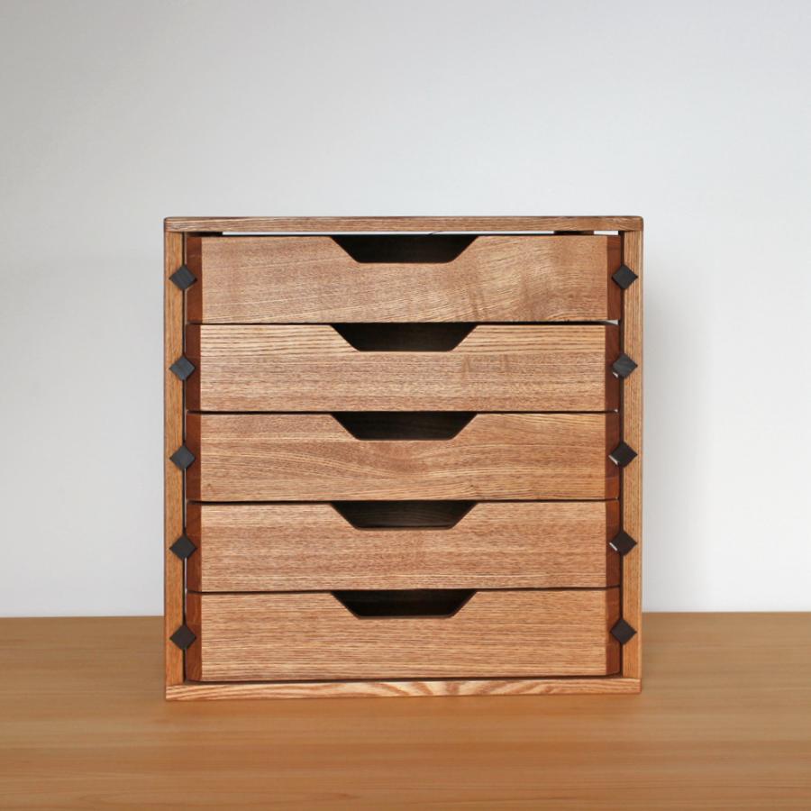 ミニチェスト 小引出し 卓上 書類収納 木製 おしゃれ レターケース 5段