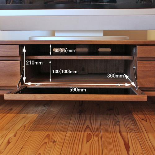 テレビボード おしゃれ 北欧 180cm 黒 ウォールナット ハイタイプ 収納