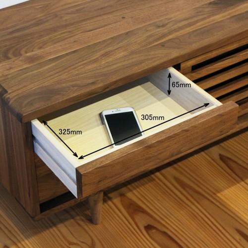 テレビ台 テレビボード おしゃれ 北欧 125cm 黒 ウォールナット 無垢