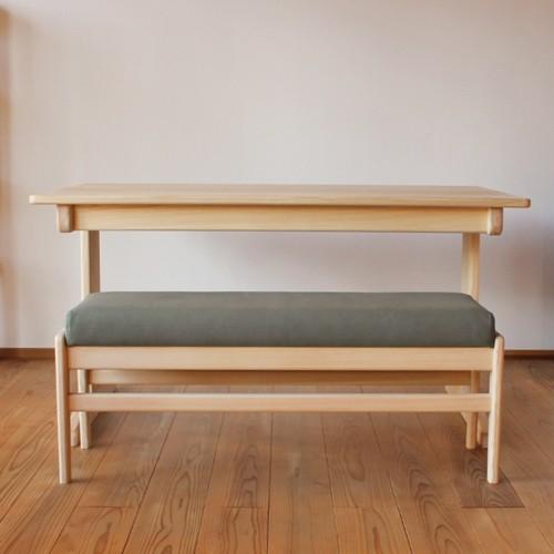 ダイニングベンチ ひのき座ベンチ 布座 14色 サイズオーダー 国産