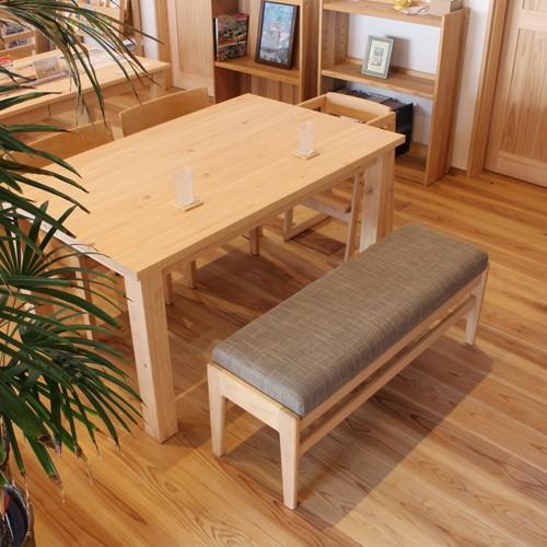 ダイニングベンチ ひのき座ベンチ 布座 14色 サイズオーダー 国産