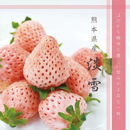 淡雪　桜色の苺　４パック　九州産　白苺　いちご
