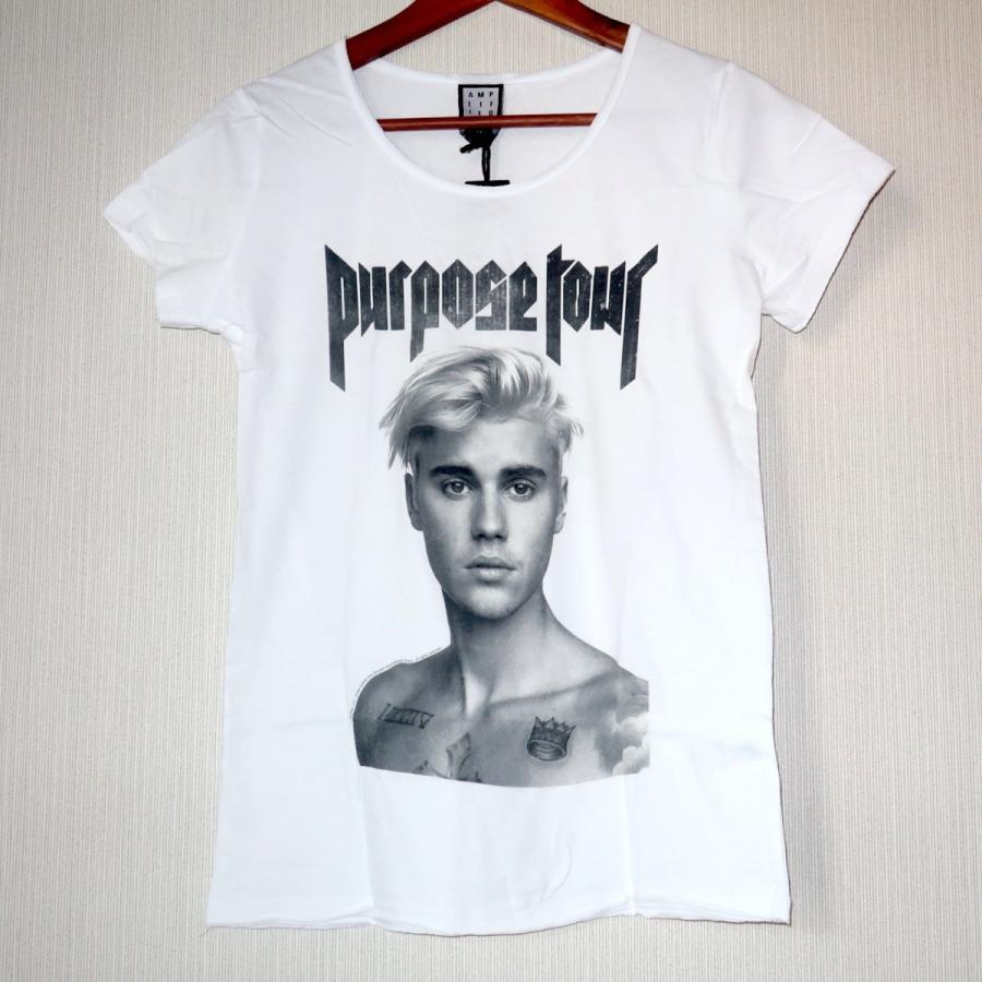 アンプリファイド ジャスティンビーバー パーパスBW レディスTシャツ 