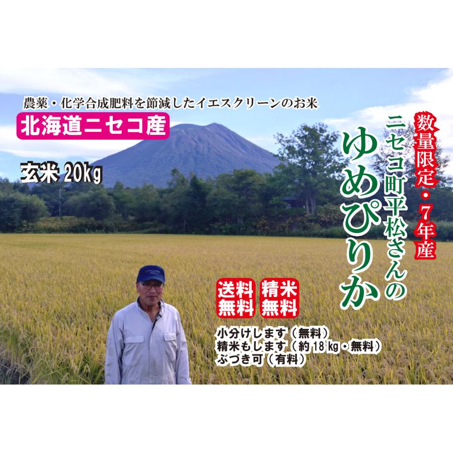 安いそれに目立つ 2年産 キロ ニセコ産 玄米 ゆめぴりか 安心 イエスクリーン 減農薬 減化学肥料 平松さん 離乳食にも 精米無料 送料無料 代引不可 Tiebreak Fr