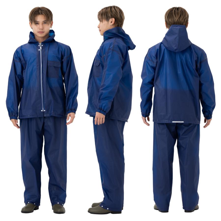 JR 反射材付きコート 雨具 カッパ 公式】レインスーツ メンズ レディース 上下 防水 カッパ 雨具 自転車