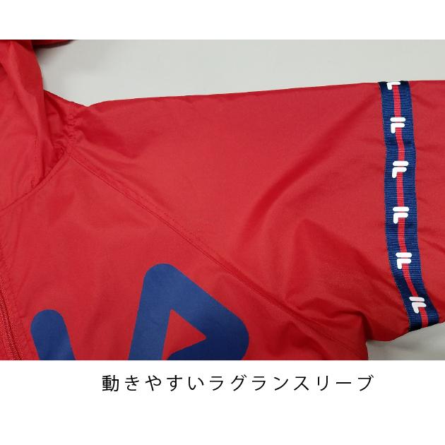 レインパーカー FILA メンズ レディース 自転車 レインコート フィラ ジッパー おしゃれ かわいい アウトドア 入学 通勤 通学 フェス 収納袋 ブランド 06003125｜marujucorp｜08