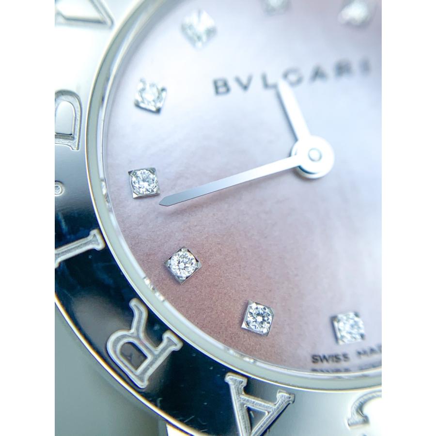 BVLGARI ブルガリ BB26SS シェル文字盤 12PD ダイヤ レディース 腕時計 クオーツ 電池式｜marujyu78-brand｜21
