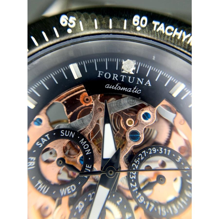 FORTUNA フォルトナ メンズ スケルトン 腕時計 自動巻 AT : 塚口丸十質 