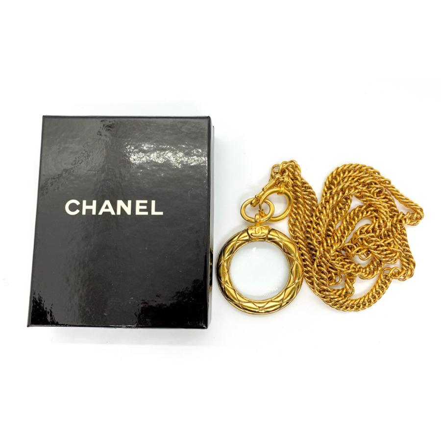 CHANEL シャネル GP 金メッキ ルーペ付き チェーンネックレス CHANEL シャネル GP 金メッキ ルーペ付き チェーンネックレス