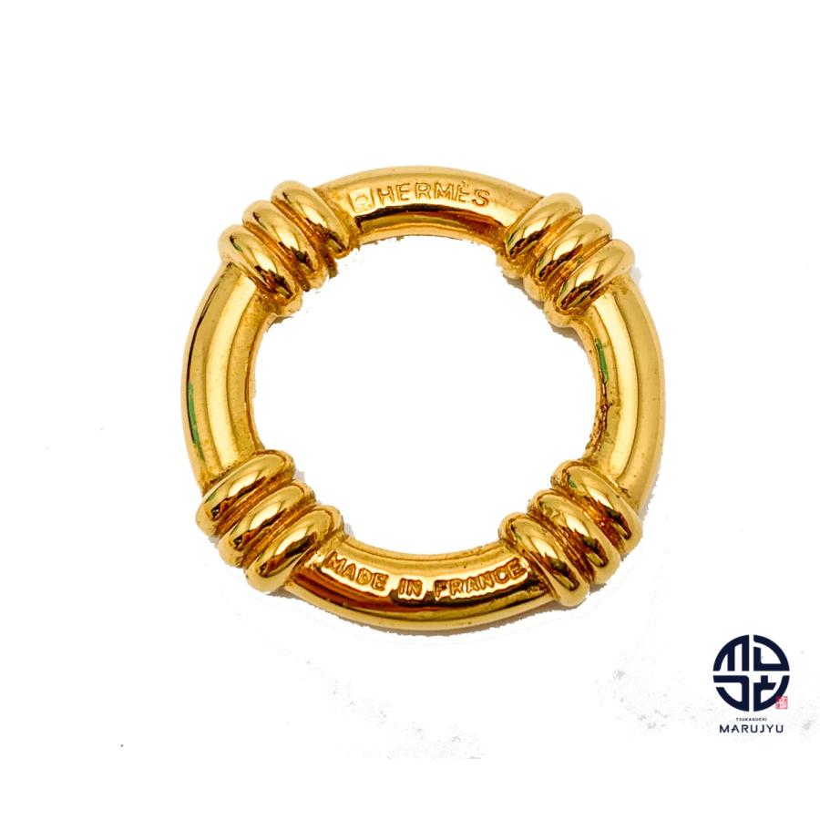 安いそれに目立つ Hermes エルメス Gp 金メッキ スカーフリング ブーエ お1人様1点限り Kwsrbd Com
