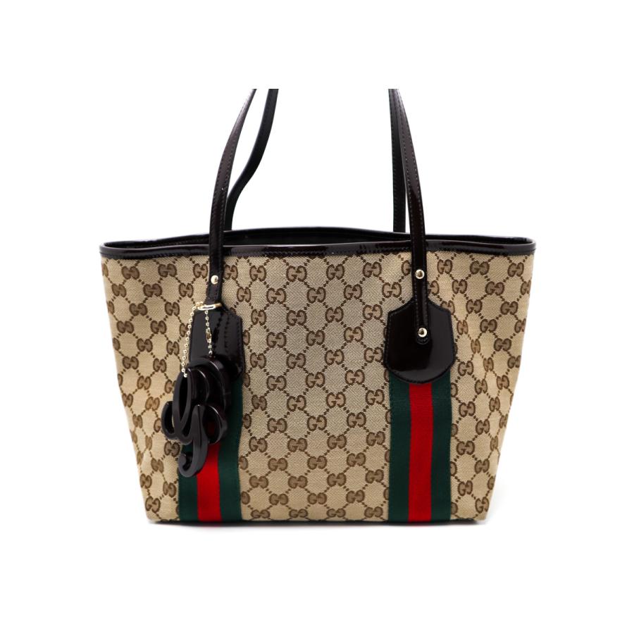 GUCCI（グッチ） GGキャンバス シェリーライン トートバック チャーム