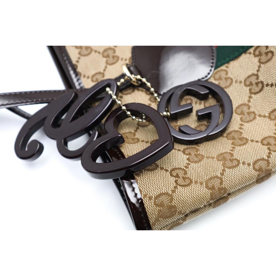 GUCCI（グッチ） GGキャンバス シェリーライン トートバック チャーム