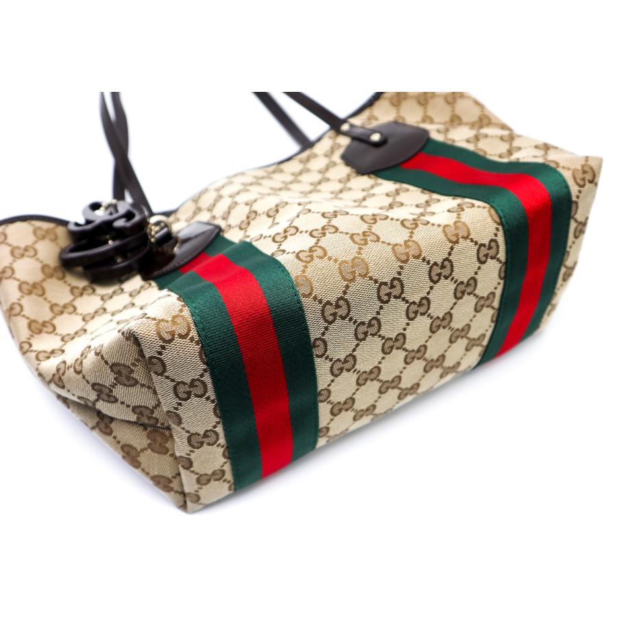 GUCCI（グッチ） GGキャンバス シェリーライン トートバック チャーム
