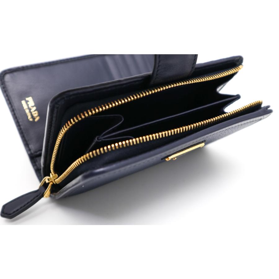 PRADA（プラダ） ファスナー付 2つ折り財布 1ML225 VITELLO PHENIX